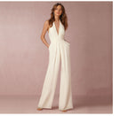 Sleeveless halter jumpsuit