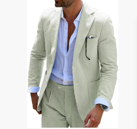 Two-piece Digital Printing Suit With Two Buttons Suit