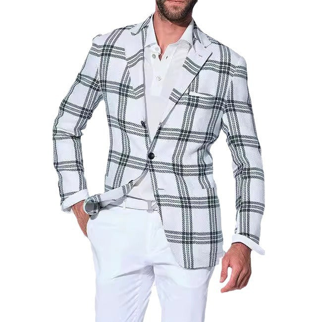 Business Casual Printing Fashionable Jacket Men