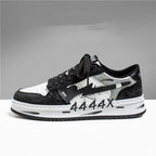 Distressed Graffiti Skateboard Shoes Men's Sneakers