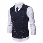 Men's Suit Double Breasted Chain Vest