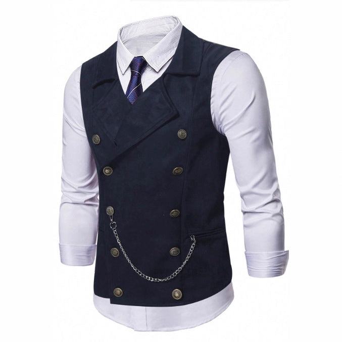 Men's Suit Double Breasted Chain Vest