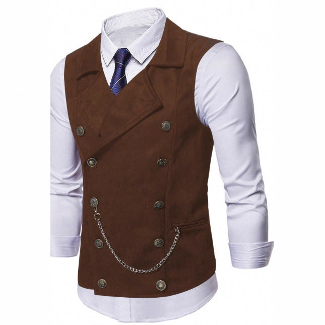 Men's Suit Double Breasted Chain Vest