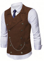 Men's Suit Double Breasted Chain Vest