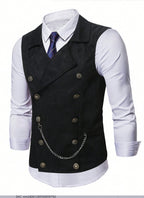 Men's Suit Double Breasted Chain Vest